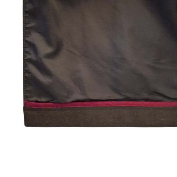 Vintage Ines De La Fressange Uniqlo Brown Wool Peacoat Jacket - Picture 7 of 7